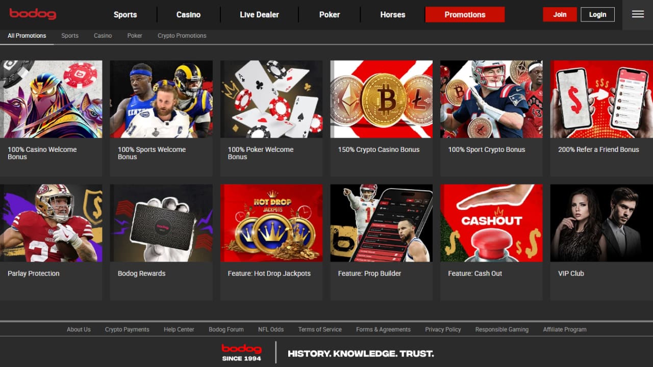 Bodog bonuses