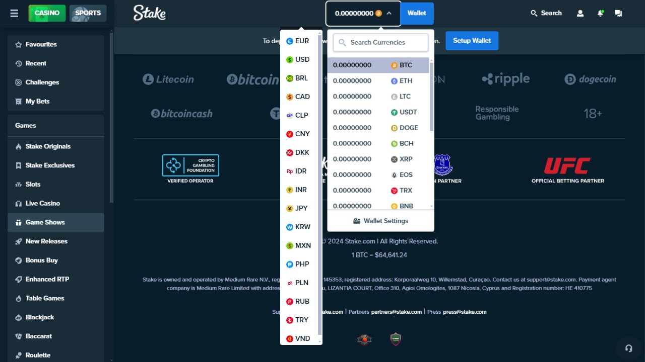 Stake payment methods