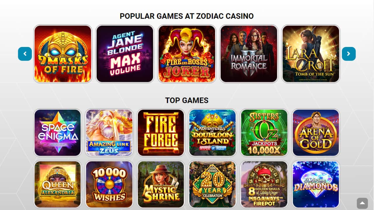 Zodiac casino bonuses