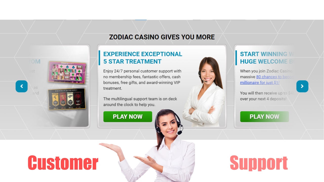 Zodiac casino customer support