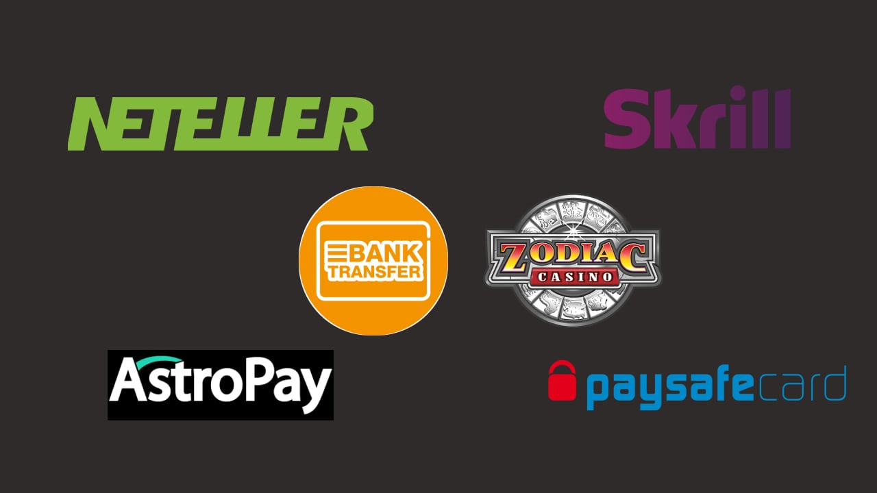 Zodiac casino payment methods